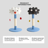 Cute emoticon cat scratching post toy cat tree - Rear View