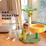 Coconut Cat Tree Tower Scratching Post Toys - Front View