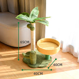 Coconut Cat Tree Tower Scratching Post Toys - Side View