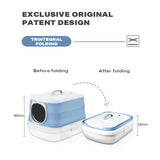 Large Foldable Cat Litter Box Plastic Toilet Easy Cleaning - Top-Down View