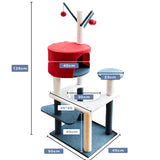 Pet Cat Tree Scratching Post House Furniture Toys - Rear View
