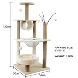 Cat Tree Scratching Post Scratcher Tower Condo House Furniture Bed Stand - Side View