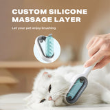 4 in 1 multifunctional pet hair cleaning depilatory comb - Top-Down View