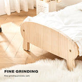 Cat Dog Wooden Bed Pet Sofa for Small Pet Wood Frame Beds With Bedding - Rear View
