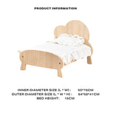 Cat Dog Wooden Bed Pet Sofa for Small Pet Wood Frame Beds With Bedding - Extra Image