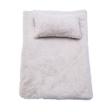 Solid Wood Pet Cat Dog Bed with Bedding - Low Angle