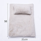 Solid Wood Pet Cat Dog Bed Wooden Puppy Home Bed Pet Supply M Sizes w/Pillows - Side View