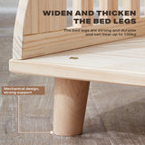 Solid Wood Pet Cat Dog Bed Wooden Puppy Home Bed Pet Supply M Sizes w/Pillows - Rear View