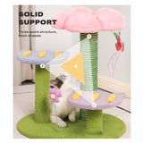 Tulip Cat Tree Tower Scratching Post Scratcher Kitten Play Condo House - 45-Degree Angle