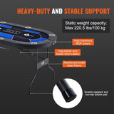 10 Player Foldable Red Color Poker Table Blackjack Texas Holdem Table with Cup Holders - Close-Up Angle