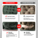 Luxury Round Pouf Tatami Cushion Meditation Floor Mat with Handle - Side View