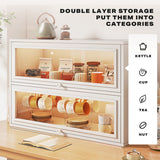 NEW Kitchen Acrylic Cup Storage Cabinet, Table Top Cup Storage Box, Tea Cup Rack - Front View