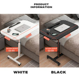 Movable lifting computer table bedside portable table (BLACK) - Front View