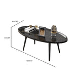 Coffee Table Living Room Accent Oval Table Contemporary Style Leisure Tea Table - Front View