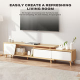 Adjustable TV Stand Entertainment Unit 120-200cm with Storage Drawer Cabinet - Side View