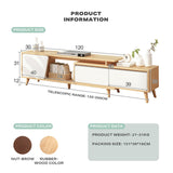 Adjustable TV Stand Entertainment Unit 120-200cm with Storage Drawer Cabinet - Close-Up Angle