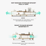 Adjustable TV Stand Entertainment Unit 120-190cm with Storage Drawer Cabinet - Top-Down View