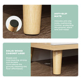 Adjustable TV Stand Entertainment Unit 120-190cm with Storage Drawer Cabinet - Rear View