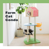 Farm cat climbing frame cat litter cat scratching post cat tree - Front View