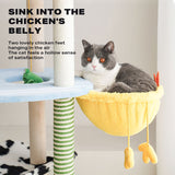 Farm cat climbing frame cat litter cat scratching post cat tree - Rear View