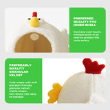 Cat Bed Pet Cave Bed Soft Cat House Cosy Tent Cat Nest Bed Warm Cat Cave Sleepin - Close-Up Angle