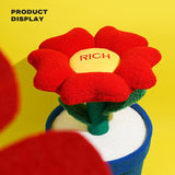 Rich Flower Cat Tree with Scratcher Pole Cat Tower with Hidaway Cat Bed Furbulous Cat Tree - Top-Down View