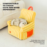 Washable Pet Cat Dog Puppy Sofa Plush Warm Couch Removable Cover Cat Bed Sofa - Side View
