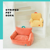 Washable Pet Cat Dog Puppy Sofa Plush Warm Couch Removable Cover Cat Bed Sofa - Front View
