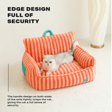 Washable Pet Cat Dog Puppy Sofa Plush Warm Couch Removable Cover Cat Bed Sofa - Side View