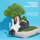 Potted style cat dog bed cat scratching post warm pet nest - Side View