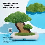 Potted style cat dog bed cat scratching post warm pet nest - Top-Down View