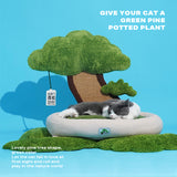 Potted style cat dog bed cat scratching post warm pet nest - 45-Degree Angle