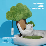 Potted style cat dog bed cat scratching post warm pet nest - Rear View
