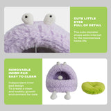Monster Dog Cat Pet Calming Bed Warm Soft Plush Nest Comfy Sleeping Kennel Cave - Side View