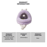 Monster Dog Cat Pet Calming Bed Warm Soft Plush Nest Comfy Sleeping Kennel Cave - Close-Up Angle