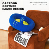 Pet Calming Bed Warm Soft Plush Round Cat Dog Nest Comfy Sleeping Gesture Bed - Top-Down View