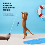 Fishing Rod Tease Cat Stick Cat Supplies Mobile Toy Set - Side View