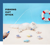 Fishing Rod Tease Cat Stick Cat Supplies Mobile Toy Set - Rear View