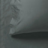 1000TC Ultra Soft Fitted Sheet & 2 Pillowcases Set - King Size Bed - Charcoal - Side View