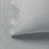 1000TC Ultra Soft Fitted Sheet & 2 Pillowcases Set - King Size Bed - Silver - Side View