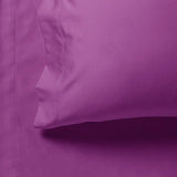 1000TC Ultra Soft King Single Size Bed Purple Flat & Fitted Sheet Set - Side View