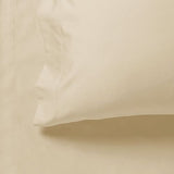 1000TC Ultra Soft King Single Size Bed Yellow Cream Flat & Fitted Sheet Set - Side View