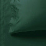 1000TC Ultra Soft Fitted Sheet & 2 Pillowcases Set - Queen Size Bed - Dark Green