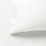 1000TC Ultra Soft Fitted Sheet & Pillowcase Set - Single Size Bed - White - Side View