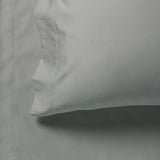 1000TC Ultra Soft Fitted Sheet & Pillowcase Set - Single Size Bed -Grey - Side View