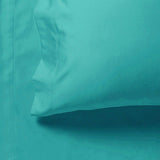 1000TC Ultra Soft Fitted Sheet & Pillowcase Set - Single Size Bed - Teal - Side View