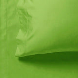 1000TC Ultra Soft Fitted Sheet & Pillowcase Set - Single Size Bed - Green - Side View