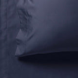1000TC Ultra Soft Fitted Sheet & Pillowcase Set - Single Size Bed - Midnight Blue - Side View