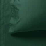 1000TC Ultra Soft Fitted Sheet & Pillowcase Set - Single Size Bed - Dark Green - Side View