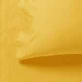 1000TC Ultra Soft Fitted Sheet & Pillowcase Set - Single Size Bed - Yellow - Side View